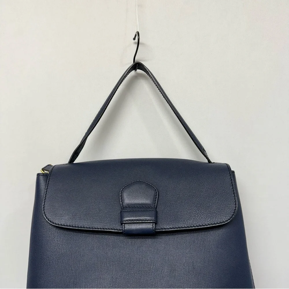 Authentic Burberry Camberley Medium Leather Satchel Navy Blue Hand Bag - Picture 2 of 16